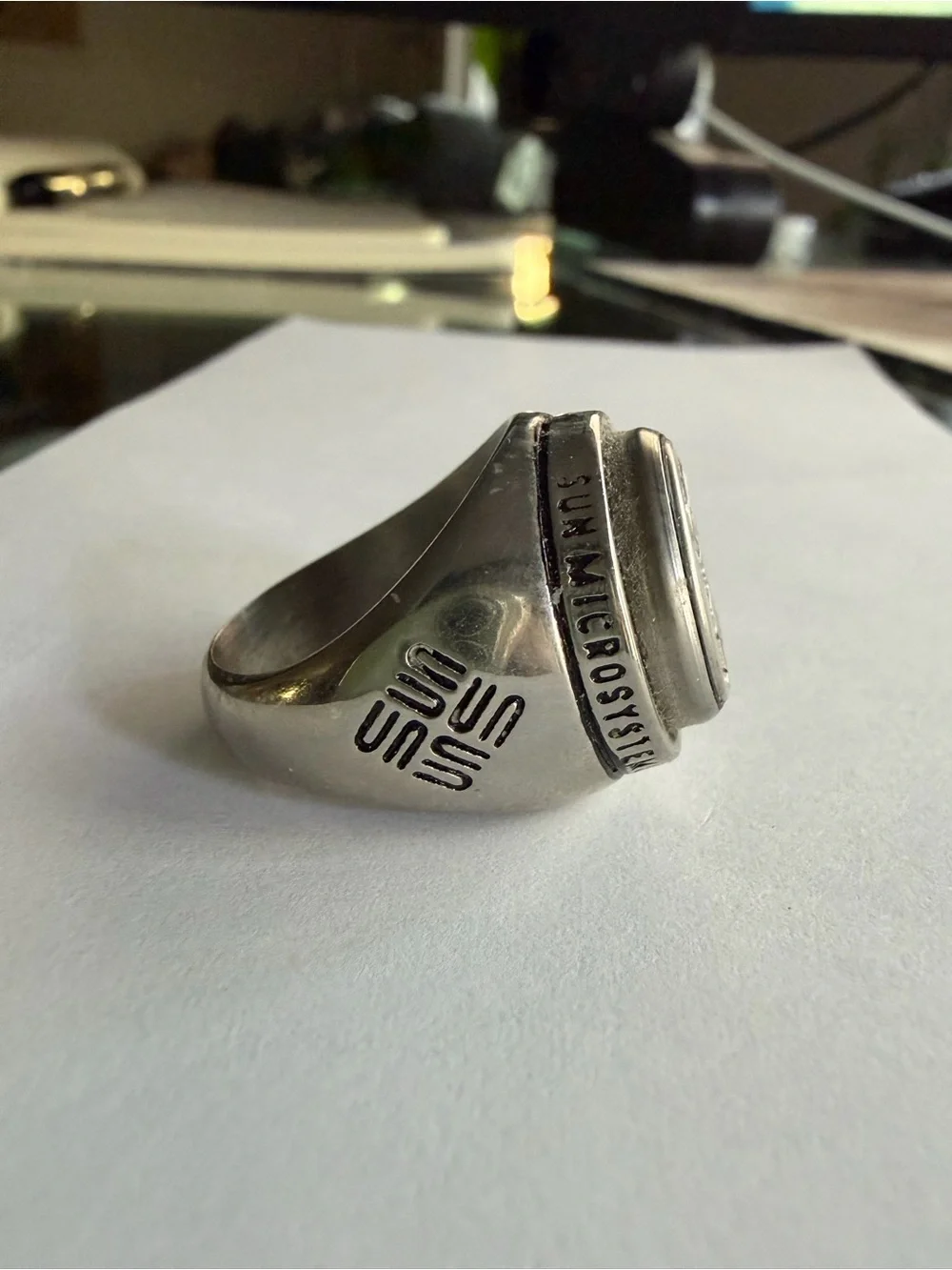Stainless Steel Signet Ring in Silver